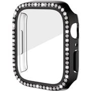 AW-GLPCS45-BK [Apple Watch 液晶ガラス付き PCカバー ストーン 45mm ブラック]