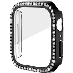 AW-GLPCS41-BK [Apple Watch 液晶ガラス付き PCカバー ストーン 41mm ブラック]