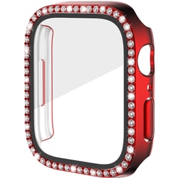 AW-GLPCS41-RD [Apple Watch 液晶ガラス付き PCカバー ストーン 41mm レッド]