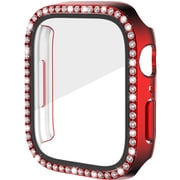 AW-GLPCS41-RD [Apple Watch 液晶ガラス付き PCカバー ストーン 41mm レッド]
