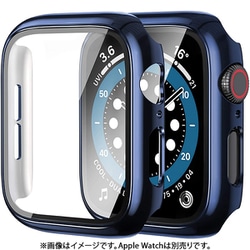 AW-GLPCM41-BL [Apple Watch 液晶ガラス付き PCカバー メタリック 41mm ブルー]
