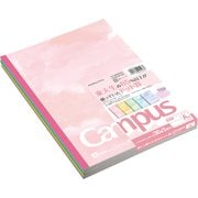 限定 キャンパスノート 5冊パック 水彩パレット A罫 ドット入り セミ B5 ノ-3CATN-L34X5
