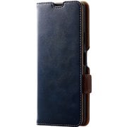 PM-X222PLFYNV [Xperia 10 IV（SO-52C/SOG07） レザーケース 手帳型 ストラップホール付 カードポケット ネイビー]