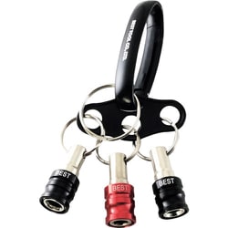 BTH-3RBL [ベストツール BEST 3pcs.ビットホルダー オーバルカラビナ・3つ穴プレート付 赤]