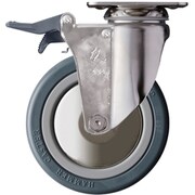 915S0M-RB125 [ハンマー オールステンレス旋回式ゴム車輪 125mm トータルロック]