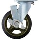ハンマー 重荷重用旋回式ゴム車（イモノホイール・ラジアルボールベアリング）200mm SP付 519HPS-CR200