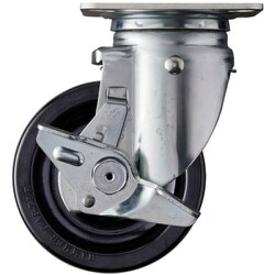 ハンマー 旋回式フェノール車輪 125mm ストッパー付 513M-PH125