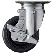 513M-CHR125 [ハンマー 旋回式ゴム車輪（ナイロンホイール・ボールベアリング）125mm ストッパー付]