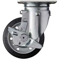 ハンマー 旋回式ゴム車輪 125mm ストッパー付 513M-R125