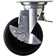 419F0S-CHR150 [ハンマー スイッチキャスター ゴム車輪（ナイロンホイール・ベアリング）150mm SP付]