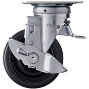 419F0S-CHR125 [ハンマー スイッチキャスター ゴム車輪（ナイロンホイール・ベアリング）125mm SP付]