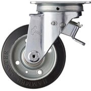 420F0S-R100 [ハンマー スイッチキャスター ゴム車輪 100mm]