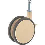 700K-FA2100 [ハンマー 双輪差込み旋回式ウレタン車輪 100mm ストッパー付 ライトブラウン]