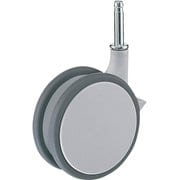 700B-FA1100 [ハンマー 双輪差込み旋回式ウレタン車輪 100mm ストッパー付 グレー]