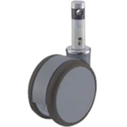 ハンマー セントラルロック付双輪旋回式ウレタン車輪 125mm グレー 707K-FA1125