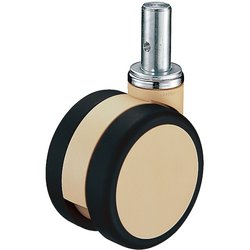 ハンマー 双輪差込み旋回式ウレタン車輪 100mm ライトブラウン 705K-FA2100