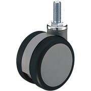 705A-FA1100 [ハンマー 双輪ねじ込み旋回式ウレタン車輪 100mm M12 グレー]