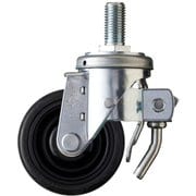 615SA-CHR100 [ハンマー ねじ込み旋回式ゴム車輪（ナイロンホイール・ボールベアリング）100mm トータルロック]