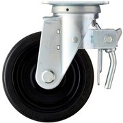 615S-CHR150 [ハンマー 旋回式ゴム車輪（ナイロンホイール・ボールベアリング）150mm トータルロック]