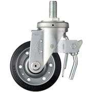 615SA-RB125 [ハンマー ねじ込み旋回式ゴム車輪（ローラーベアリング）125mm トータルロック]