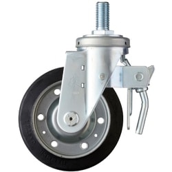 ハンマー ねじ込み旋回式ゴム車輪 150mm トータルロック 615SA-R150