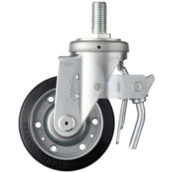 ハンマー ねじ込み旋回式ゴム車輪 125mm トータルロック 615SA-R125