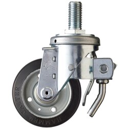 ハンマー ねじ込み旋回式ゴム車輪 100mm トータルロック 615SA-R100