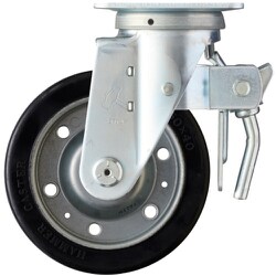 ハンマー 旋回式ゴム車輪（ワイドタイプ）150mm トータルロック 615S-WR150