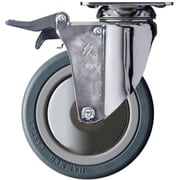 915M-RB125 [ハンマー 旋回式ゴム車輪（ナイロンホイール・ボールベアリング）125mm トータルロック]