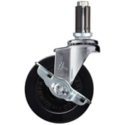 4155EU-RDB100 [ハンマー パイプ差込み旋回式ゴム車輪（ローラーベアリング）100mm φ21～23用 SP付]