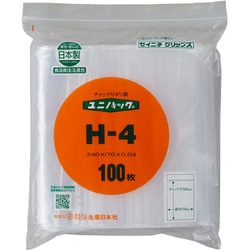 H-4-100 [セイニチ 「ユニパック」 H-4 240×170×0.04 100枚入]