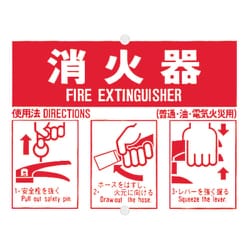 71-B [つくし 消火器使用手順標識]