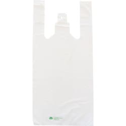 TRUSCO バイオマスプラスチック配合レジ袋 30/40号 （480×390mm）乳白 100枚入 BSB30-40-W