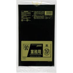 ジャパックス メタロセン配合ポリ袋 90L黒10枚0.040 TM92