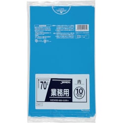 ジャパックス メタロセン配合ポリ袋 70L青10枚0.035 TM71