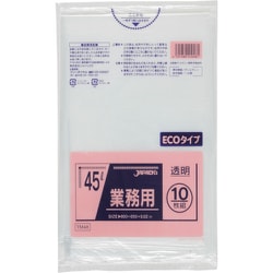 ジャパックス メタロセン配合ポリ袋 45L透明10枚0.02 TM48
