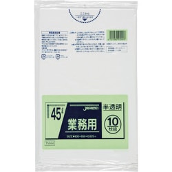 ジャパックス メタロセン配合ポリ袋 45L半透明10枚0.025 TM44