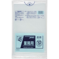 ジャパックス メタロセン配合ポリ袋 45L透明10枚0.025 TM43