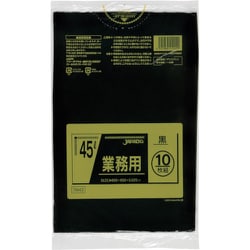 ジャパックス メタロセン配合ポリ袋 45L黒10枚0.025 TM42