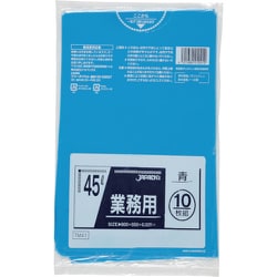 ジャパックス メタロセン配合ポリ袋 45L青10枚0.025 TM41