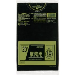 ジャパックス メタロセン配合ポリ袋 20L黒10枚0.025 TM22