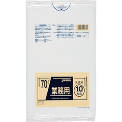 ジャパックス 業務用ポリ袋 70l半透明10枚0.040 P-74