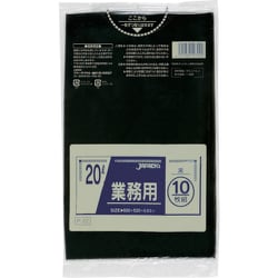 ジャパックス 業務用ポリ袋 20L黒10枚0.030 P-22