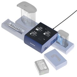 ブロナイン bronine Bronine（ブロナイン） 4ポートチャージャー bronine MULTI BRAND 4 Port Camera Battery Charger