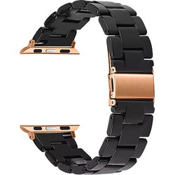 YHDM3SW6L-BK [Apple Watch 42/44/45mm用 マーブル3連 スウィティ ブラック]