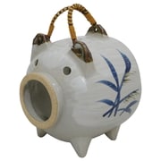 萬古焼 豚 蚊遣り器 アシ絵 0853-5740