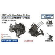 IJN35006 1/350 日本海軍 九六式二十五粍 三連装機銃 （LPR照準器）（後期型） w/防盾 [1/350スケール プラモデルパーツ]