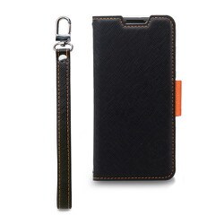 CR_XA3CSPLNU_BO [Xperia Ace III 2022年モデル 対応 ケース 手帳型 NU ブラック×オレンジ]