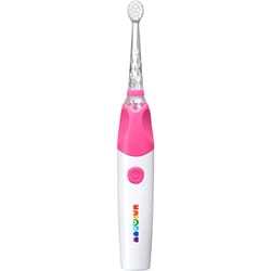 英語ボイス＆サウンド こども用 音波振動電動歯ブラシ ベビースマイル レインボー 3＋ ピンク S-205P