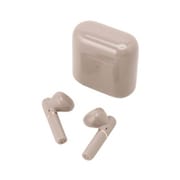 完全ワイヤレスイヤホン Bluetooth対応 グレージュ QB-082EGG